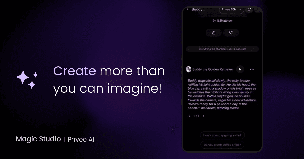 Privee AI Launches Magic AI Studio, Simplifying AI Chatbot Character Creation