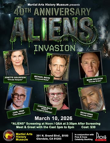 Cast of 'Aliens' Reunites for 40th Anniversary Event at Martial Arts History Museum