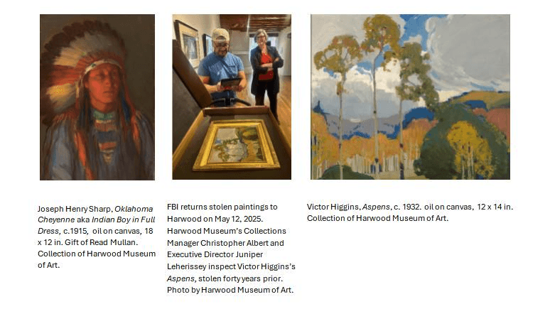 Stolen Taos Society of Artists Paintings Recovered After 40 Years, Returning to Harwood Museum