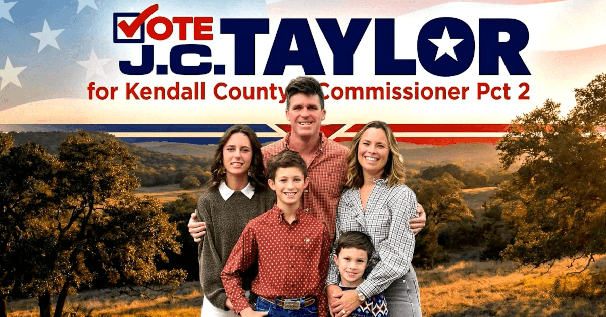 J.C. Taylor Announces Candidacy for Kendall County Commissioner, Emphasizing Long-Term Planning Amid Growth