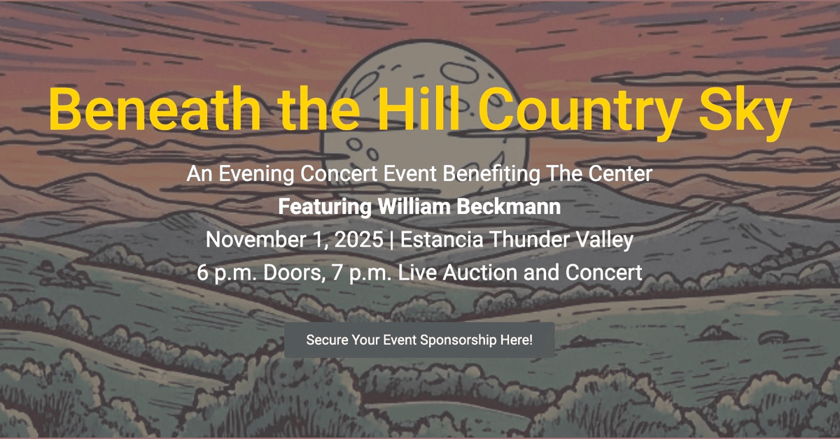The Center to Host Exclusive Benefit Concert Featuring William Beckmann in Boerne