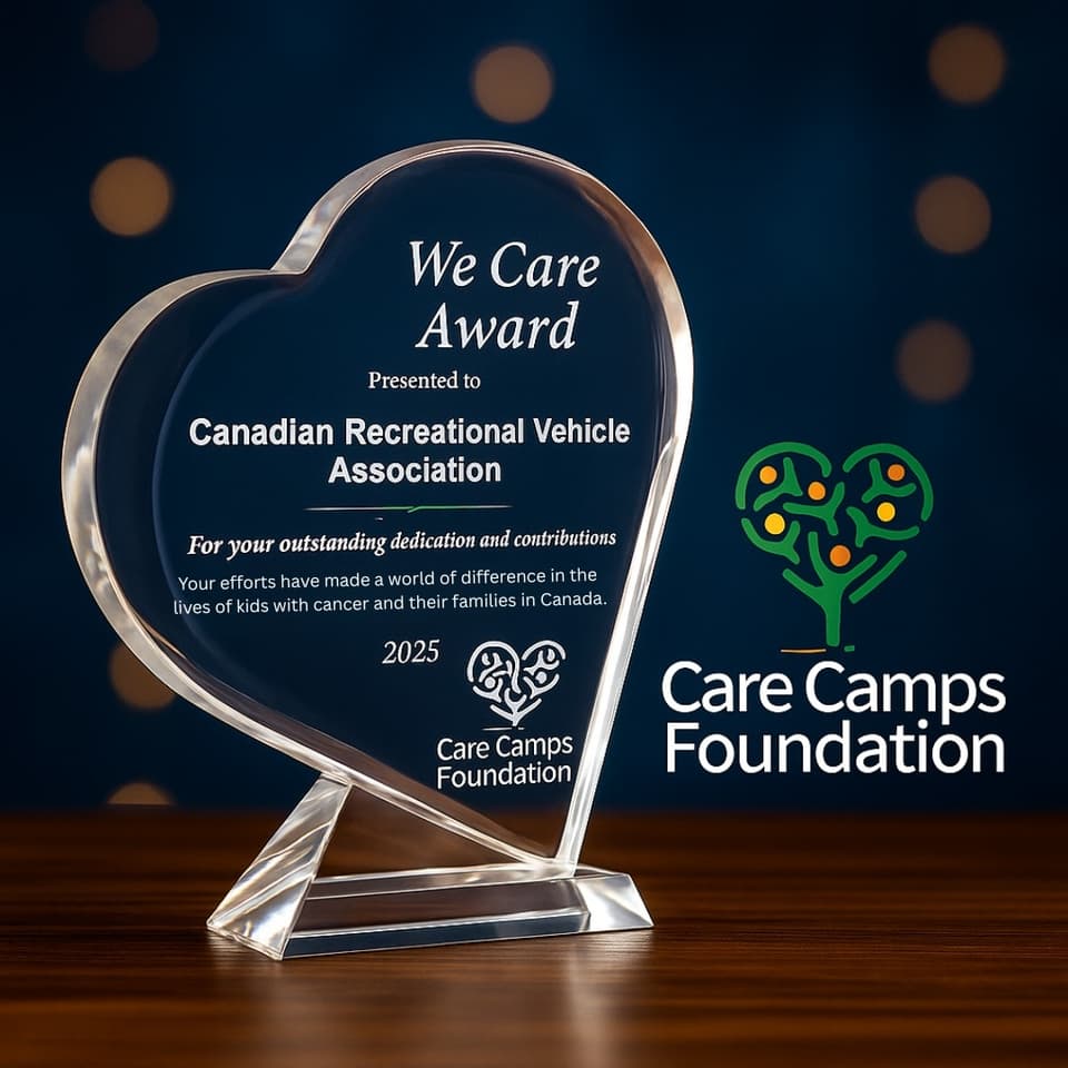 Canadian RV Association Receives National Award for Pediatric Cancer Camp Support