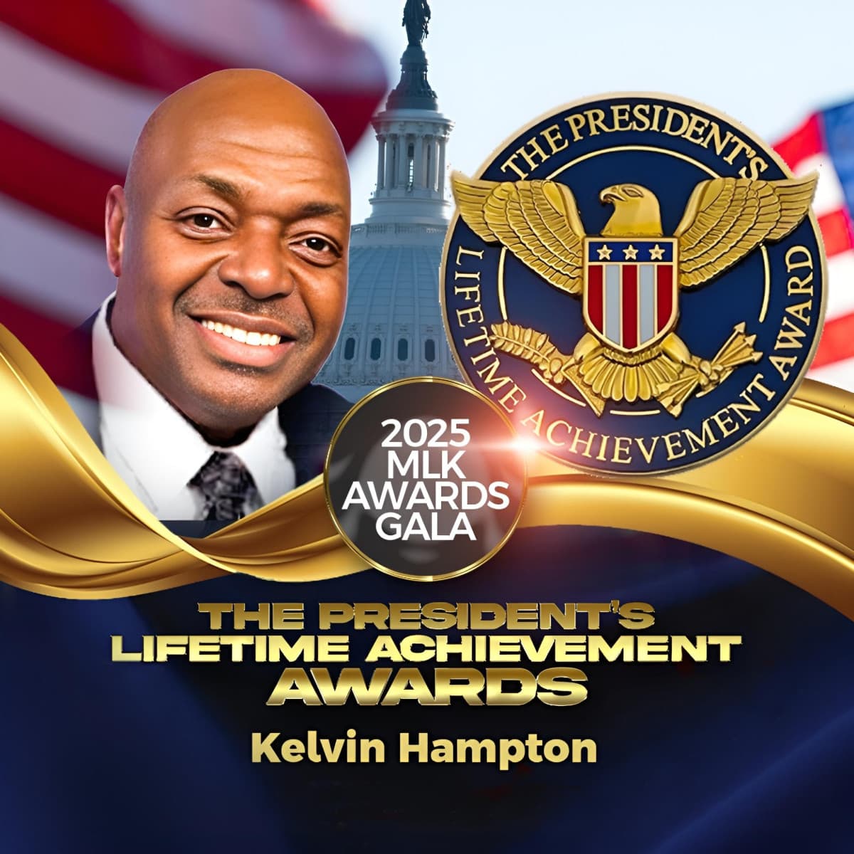 Houston Bail Bondsman Kelvin Hampton Receives Presidential Lifetime Achievement Award