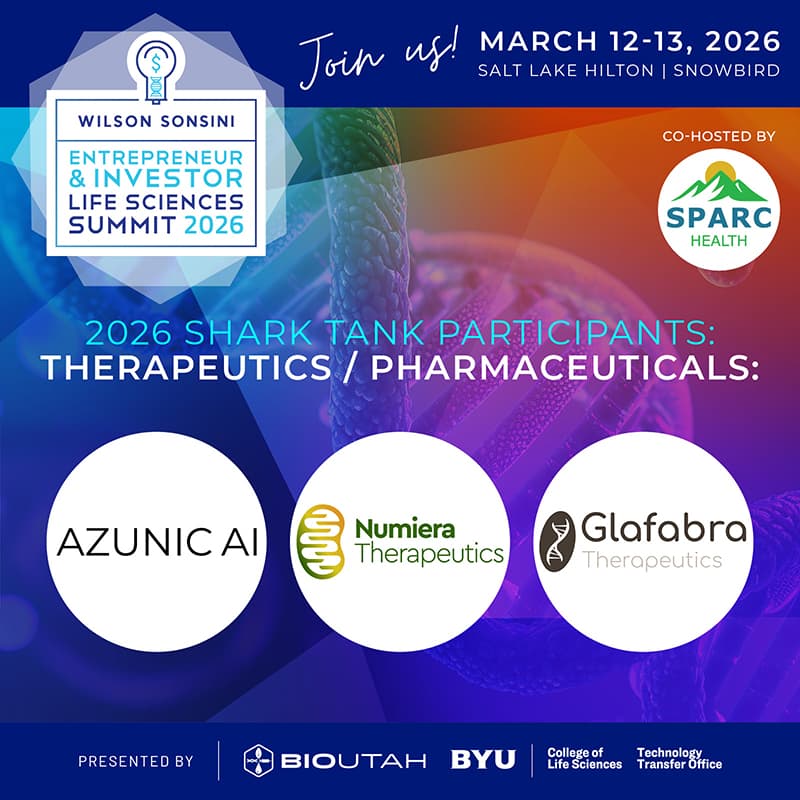 Twelve Life Sciences Startups Selected for Pitch Competition at 2026 Utah Summit