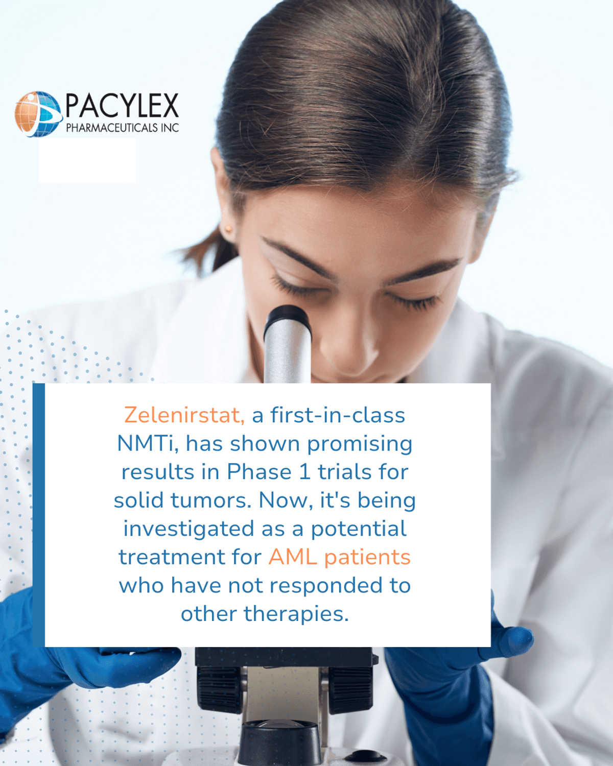Pacylex Pharmaceuticals Launches First Clinical Trial of Zelenirstat for Acute Myeloid Leukemia
