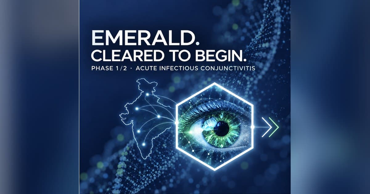 Okogen Wins CDSCO Authorization for EMERALD Phase 1/2 Study of Treyegen (OKG-0303) in Acute Infectious Conjunctivitis
