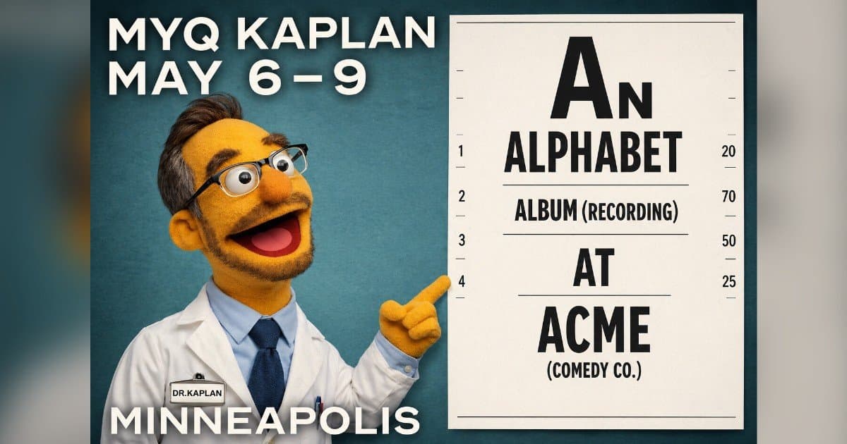 Myq Kaplan to Record New Comedy Album at Acme Comedy in Minneapolis