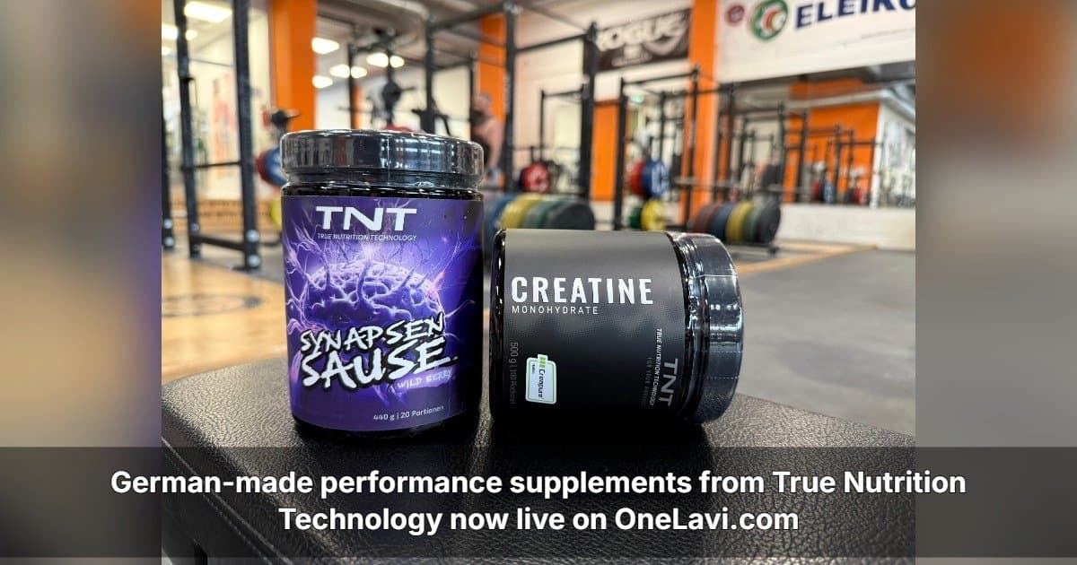 German Sports Nutrition Brand TNT Launches on OneLavi, Expanding U.S. Access to Creatine and Pre-Workout Supplements