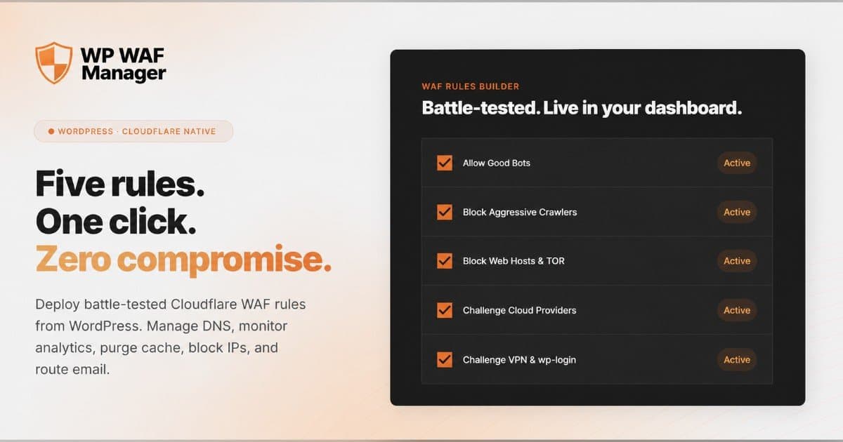 New WordPress Plugin Integrates Cloudflare Firewall Management Directly into Admin Dashboard
