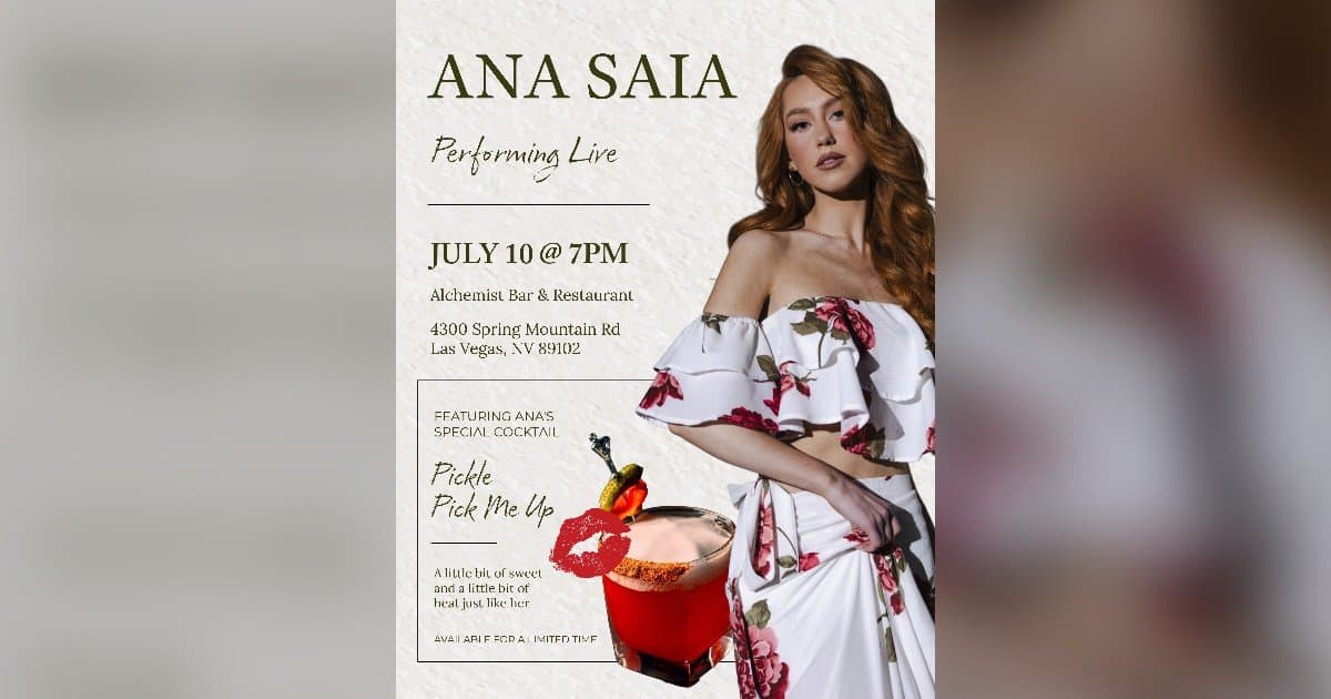 Ana Saia to Debut Signature Cocktail at Alchemist in Las Vegas Chinatown on July 10