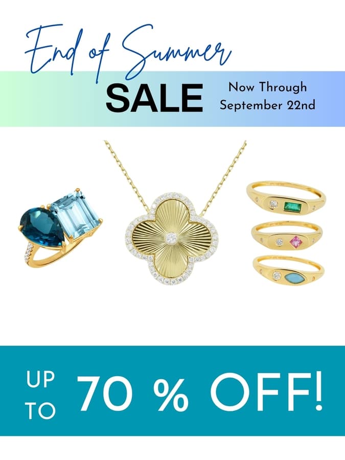 Morgan's Jewelers Announces End of Summer Sale with Up to 70% Off