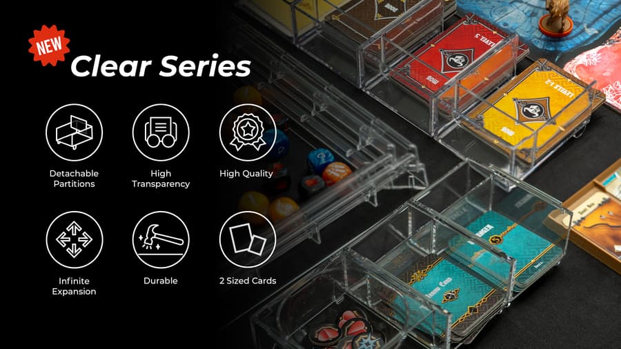 BoardM Introduces New Clear Series: Revolutionizing Board Game Organization