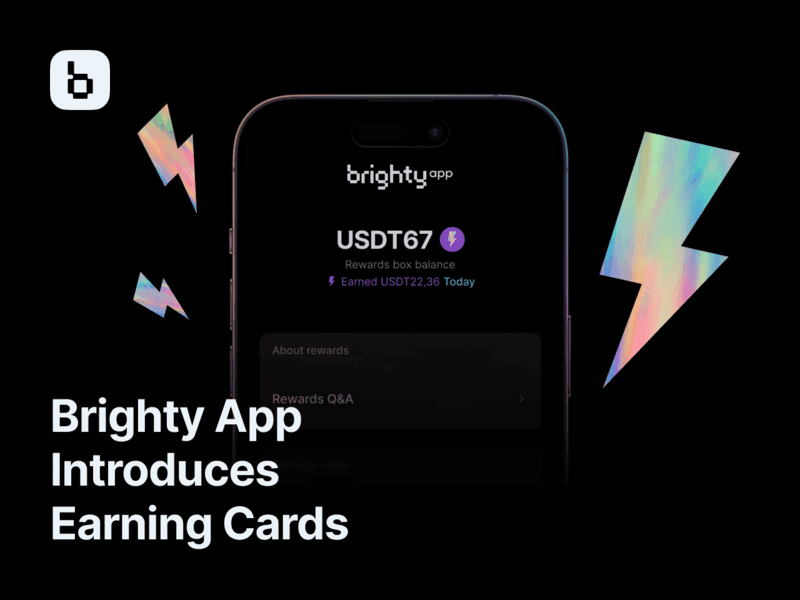 Brighty App Introduces Crypto-Earning Visa Cards with Up to 5% APY