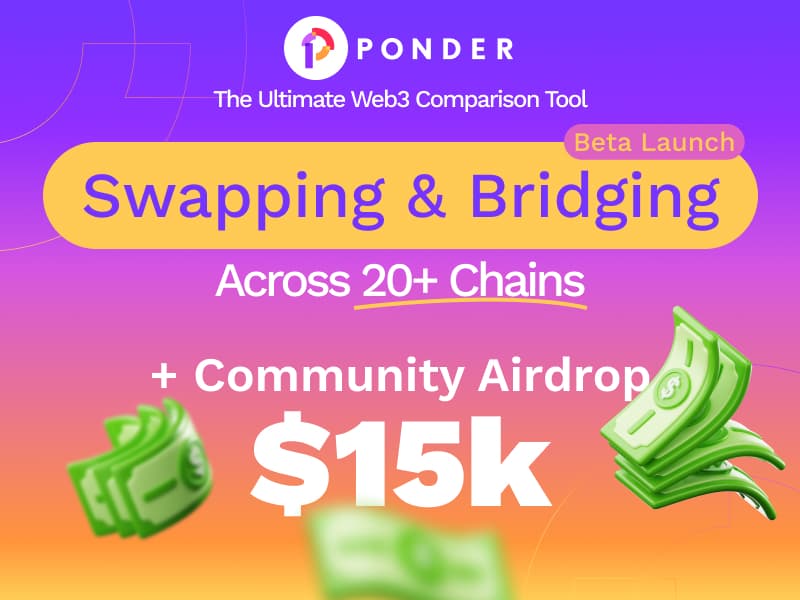 Ponder Launches Beta with Multi-Chain Swapping, Bridging, and $15K Community Airdrop