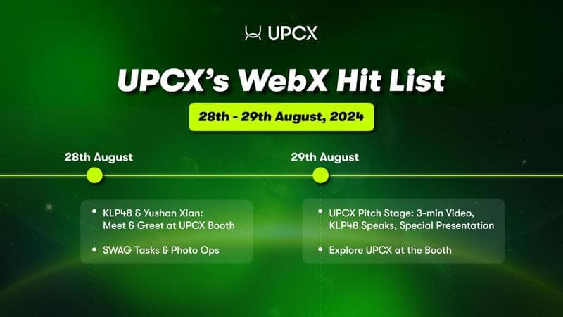 UPCX Announced as Platinum Sponsor for WebX2024 in Tokyo