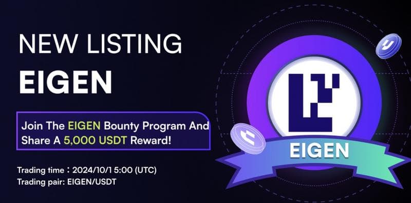 EigenLayer's EIGEN Token to List on CoinW Exchange, Marking Milestone for Ethereum Restaking