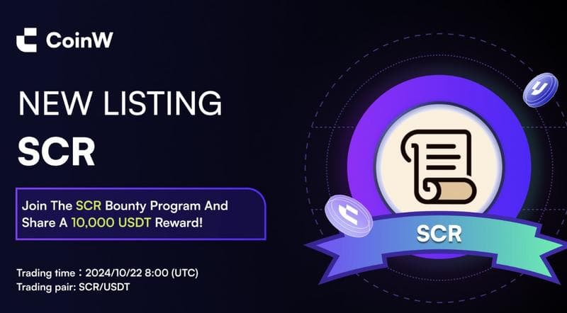Scroll's SCR Token Set for Initial Listing on CoinW Exchange, Marking Major Milestone for Ethereum Scaling Solution
