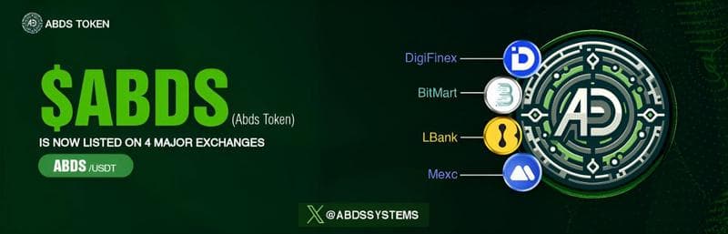 ABDS Token Expands Reach with Major Exchange Listings and Enhanced Website