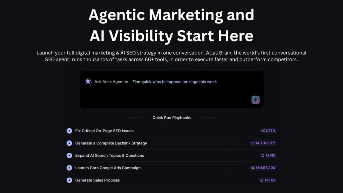 Search Atlas Launches Atlas Agent with Domain Power and LLM Visibility Metrics