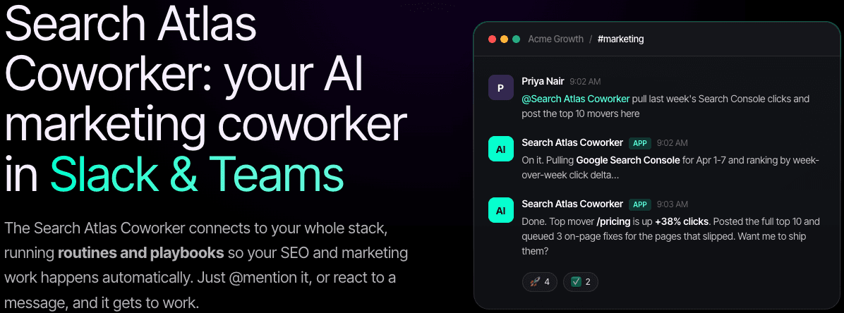 Search Atlas Fixes Coworker Job Controls Alongside New Slack Launch