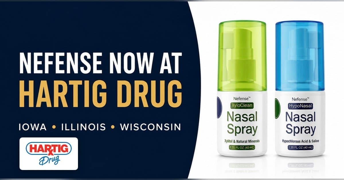 Hartig Drug Adds Nefense Nasal Care Products to Select Stores in Three States