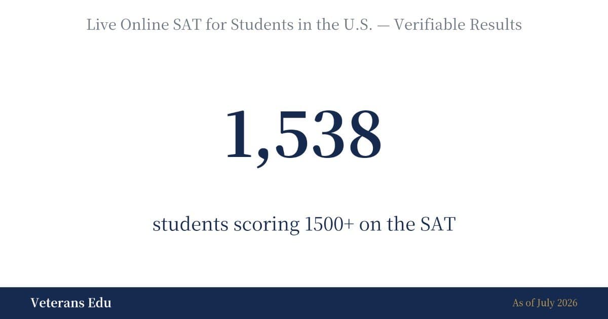 Veterans Edu Launches U.S. Time-Zone Live Online SAT Classes for Korean Students Abroad