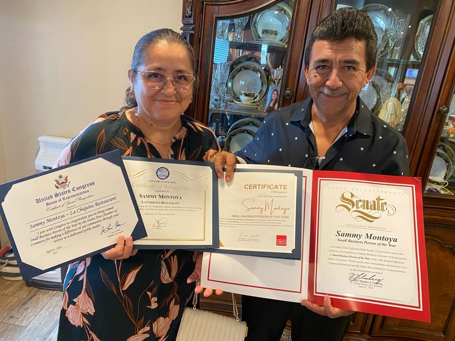 Sammy Montoya Receives Santa Ana Chamber of Commerce Difference Makers Award