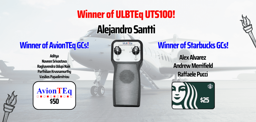 AvionTEq Announces Winners of ULBTEq UTS100 Olympic Raffle, Prepares for NBAA 2024